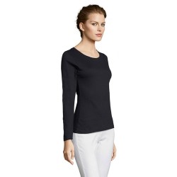 T-shirt Femme Personnalisé 150g Éco-responsable - Majestic Matières : coton Taille textile : M Couleurs : bleu marine personnali