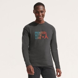 T-shirt Personnalisé 150g en Coton Premium - MONARCH MEN Matières : coton Taille textile : L Couleurs : gris foncé impression lo