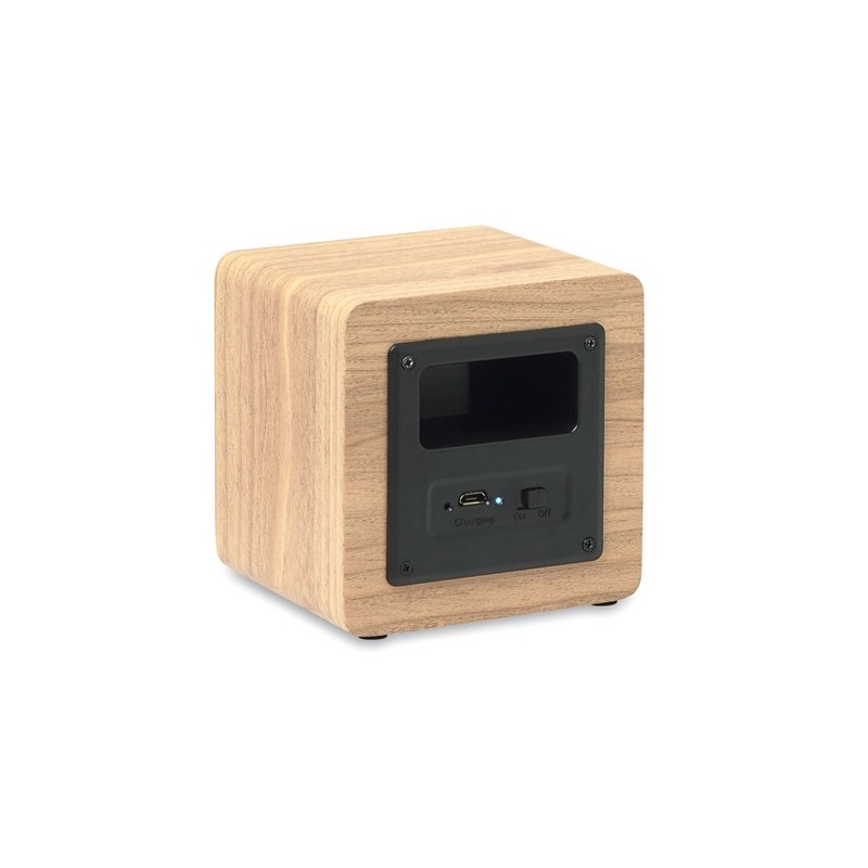 Haut-parleur sans fil  3W SONICONE Matières : MDF Couleurs : bois cadeau entreprise pas cher