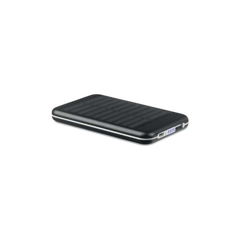 Powerbank solaire  4000mAh - SOLARFLAT Matières : aluminium Couleurs : noir