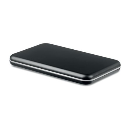 Powerbank solaire  4000mAh - SOLARFLAT Matières : aluminium Couleurs : noir goodies publicitaire événementiel