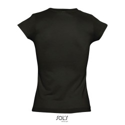 T-shirt Femme Col V Personnalisé Confortable 100% Coton pas cher - MOON Matières : coton Taille textile : S Couleurs : noir prof