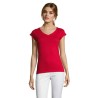 T-shirt Femme Col V Personnalisé Confortable 100% Coton pas cher - MOON Matières : coton Taille textile : M Couleurs : rouge liv
