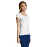 T-shirt Femme Col V Personnalisé Confortable 100% Coton pas cher - MOON Matières : coton Taille textile : XXL Couleurs : blanc c