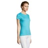 Tee-shirt Femme Confortable Personnalisable 150 MISS Matières : coton Taille textile : L Couleurs : bleu atoll marquage couleur 