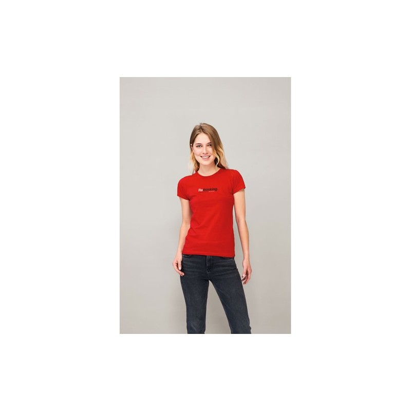 Tee-shirt Femme Confortable Personnalisable 150 MISS Matières : coton Taille textile : L Couleurs : bleu atoll cadeau affaires é