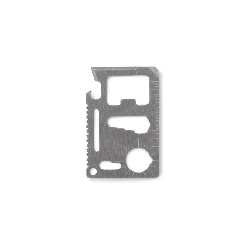Multi-outils de poche personnalisé pratique pour l'outdoor TOOLIE Matières : acier inoxydable Couleurs : noir personnalisable av