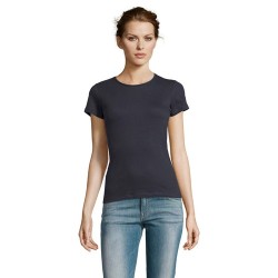 Tee-shirt Femme Confortable Personnalisable 150 MISS Matières : coton Taille textile : M Couleurs : bleu marine impression haute