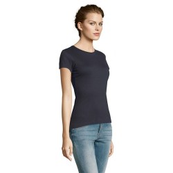 Tee-shirt Femme Confortable Personnalisable 150 MISS Matières : coton Taille textile : S Couleurs : bleu marine personnalisation