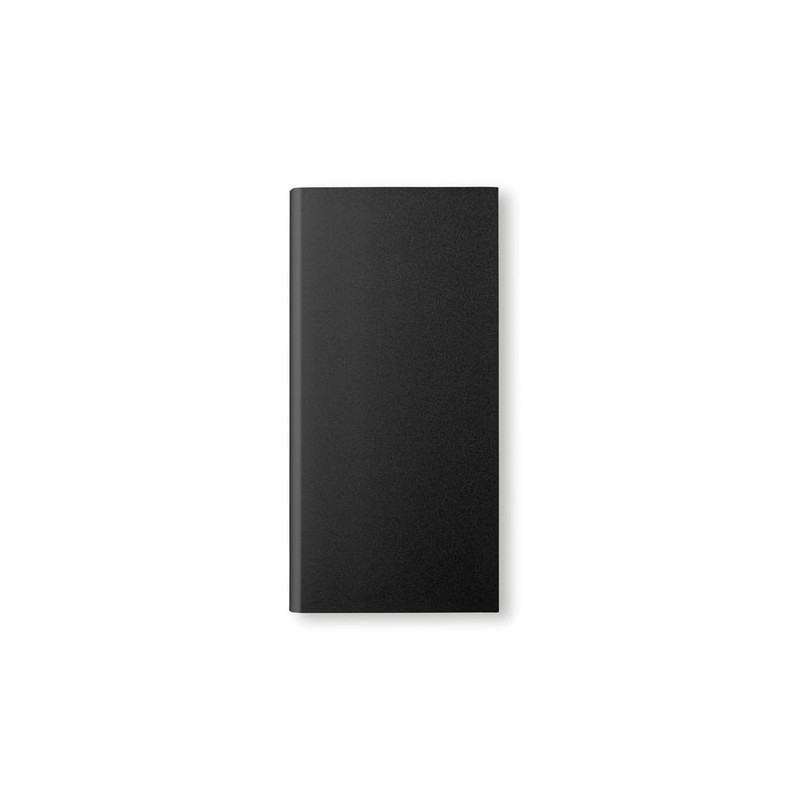 Powerbank solaire personnalisé 8000mAh - SOLAR POWERFLAT Matières : aluminium Couleurs : noir cadeau entreprise pas cher