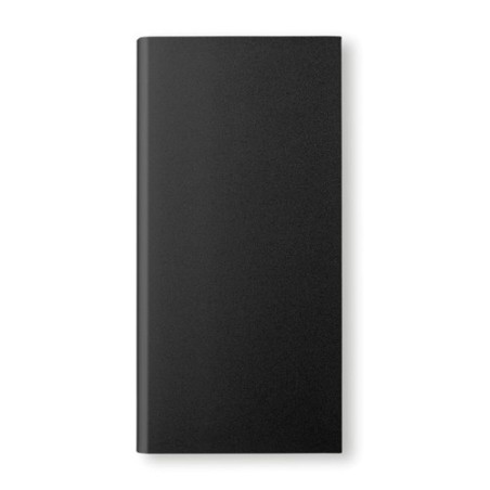 Powerbank solaire personnalisé 8000mAh - SOLAR POWERFLAT Matières : aluminium Couleurs : noir cadeau entreprise pas cher
