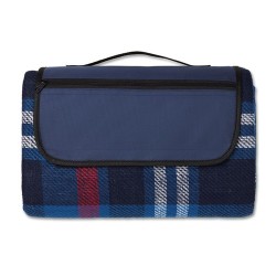Couverture écossaise personnalisée confort et style CENTRAL PARK Matières : PET Couleurs : bleu