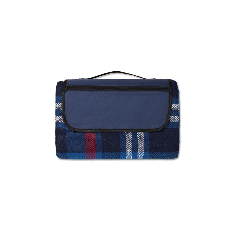 Couverture écossaise personnalisée confort et style CENTRAL PARK Matières : PET Couleurs : bleu