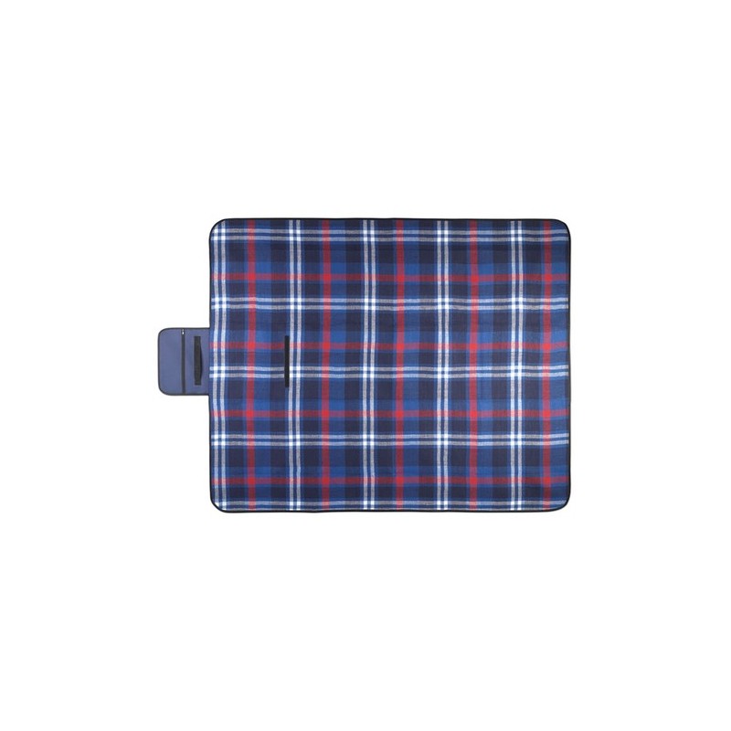 Couverture écossaise personnalisée confort et style CENTRAL PARK Matières : PET Couleurs : bleu cadeau entreprise pas cher