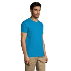 T-shirt Personnalisé 150g REGENT Matières : coton Taille textile : L Couleurs : bleu aqua objet promotionnel éco-responsable