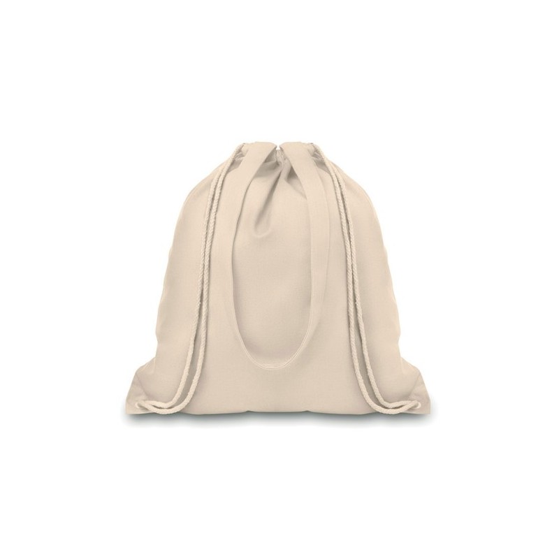 Sac Shopping Éco-responsable à Cordelette Personnalisable MOIRA Matières : coton Couleurs : beige
