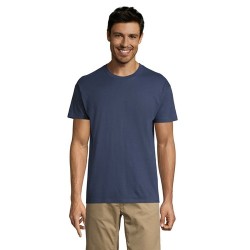 T-shirt Personnalisé 150g REGENT Matières : coton Taille textile : XL Couleurs : bleu denim objet promotionnel éco-responsable