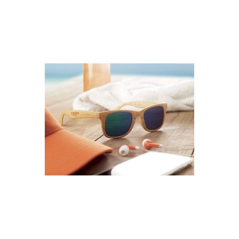 Lunettes de soleil effet bois WOODIE