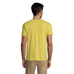 T-shirt Personnalisé 150g REGENT Matières : coton Taille textile : S Couleurs : jaune citron objet publicitaire robuste