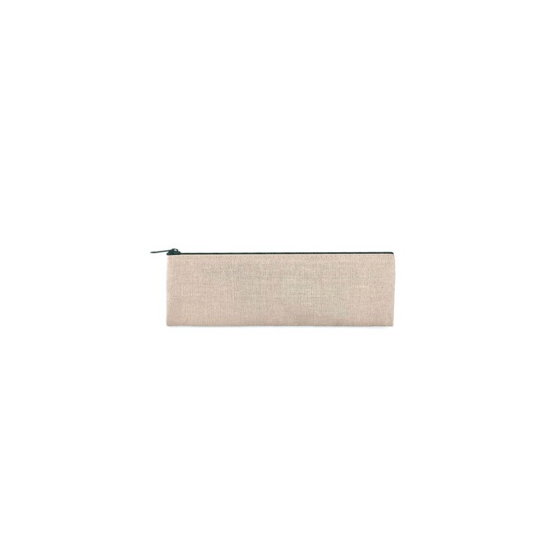 Trousse à crayon complète personnalisée TEKINA Matières : coton Couleurs : beige personnalisable avec votre logo