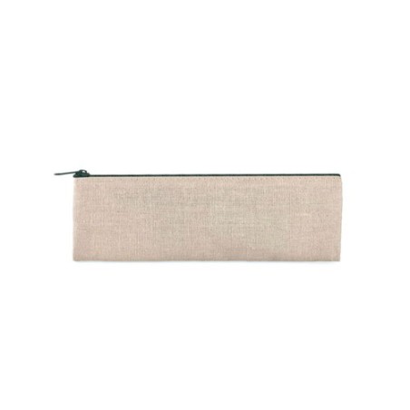 Trousse à crayon complète personnalisée TEKINA Matières : coton Couleurs : beige personnalisable avec votre logo
