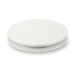 Miroir rond  en PU GLOW ROUND Matières : verre Couleurs : blanc goodies publicitaire événementiel
