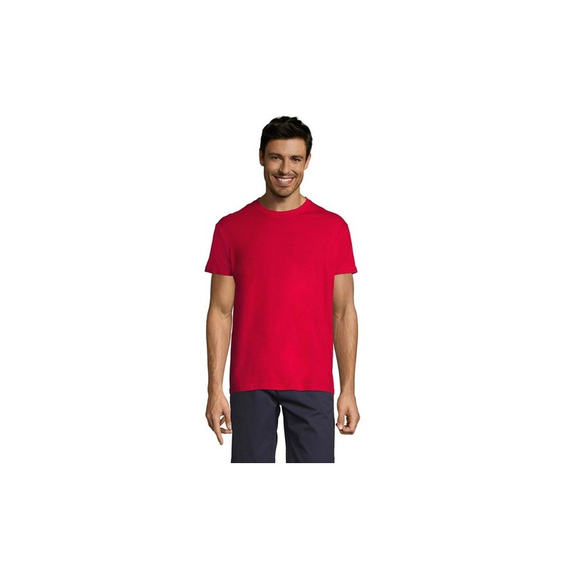 T-shirt Personnalisé 150g REGENT Matières : coton Taille textile : L Couleurs : rouge marquage couleur éclatante