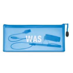 Trousse à crayon  en PVC - GRAN Matières : PVC Couleurs : bleu cadeau entreprise pas cher