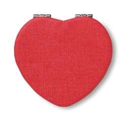 Miroir en cœur personnalisé en PU - GLOW HEART cadeau entreprise pas cher