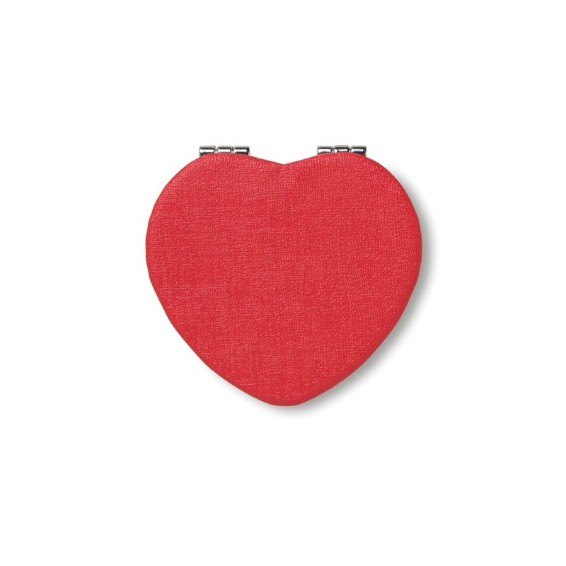 Miroir en cœur personnalisé en PU - GLOW HEART cadeau entreprise pas cher