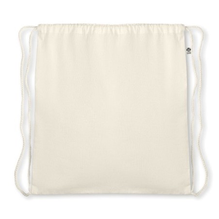 Sac à cordelette  en coton bio - ORGANIC HUNDRED Matières : coton biologique Couleurs : beige personnalisable avec votre logo