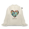 Sac à cordelette  en coton bio - ORGANIC HUNDRED Matières : coton biologique Couleurs : beige cadeau entreprise pas cher