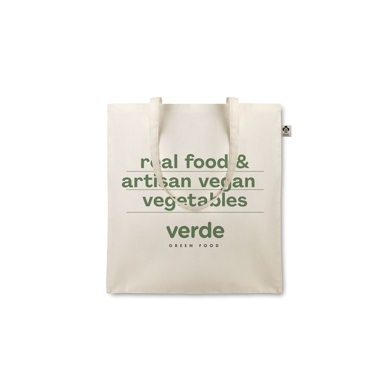 Sac en coton bio  105 gr personnalisable à cordelettes Matières : coton biologique Couleurs : beige personnalisable avec votre l