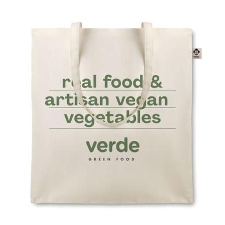 Sac en coton bio  105 gr personnalisable à cordelettes Matières : coton biologique Couleurs : beige personnalisable avec votre l