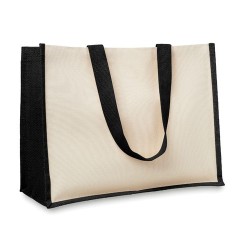 Sac de courses  en toile de jute - CAMPO DE FIORI Matières : jute Couleurs : noir