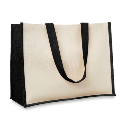 Sac de courses  en toile de jute - CAMPO DE FIORI Matières : jute Couleurs : noir