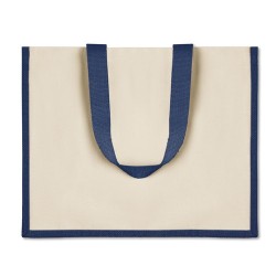Sac de courses  en toile de jute - CAMPO DE FIORI Matières : jute Couleurs : bleu marquage laser ultra précis