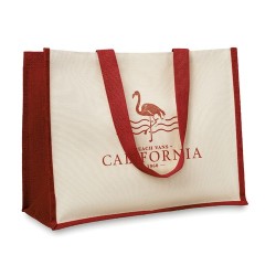 Sac de courses  en toile de jute - CAMPO DE FIORI Matières : jute Couleurs : rouge accessoire événementiel unique