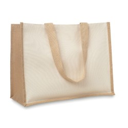 Sac de courses  en toile de jute - CAMPO DE FIORI Matières : jute Couleurs : beige cadeau entreprise pas cher