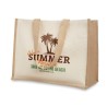 Sac de courses  en toile de jute - CAMPO DE FIORI Matières : jute Couleurs : beige impression logo haute qualité