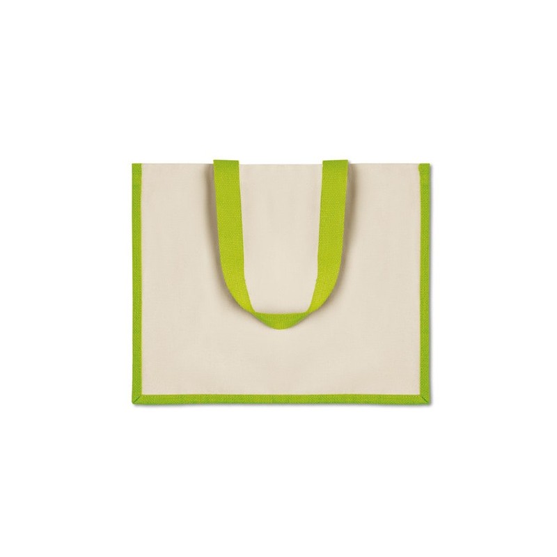 Sac de courses  en toile de jute - CAMPO DE FIORI Matières : jute Couleurs : vert citron objet promotionnel éco-responsable
