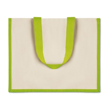 Sac de courses  en toile de jute - CAMPO DE FIORI Matières : jute Couleurs : vert citron objet promotionnel éco-responsable