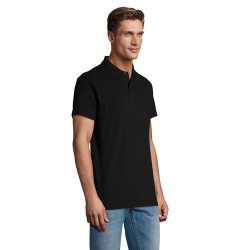 Polo Homme Personnalisé 210g Éco-responsable SPRING II Matières : coton Taille textile : XXL Couleurs : noir objet publicitaire 