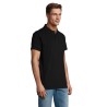 Polo Homme Personnalisé 210g Éco-responsable SPRING II Matières : coton Taille textile : XXL Couleurs : noir objet publicitaire 