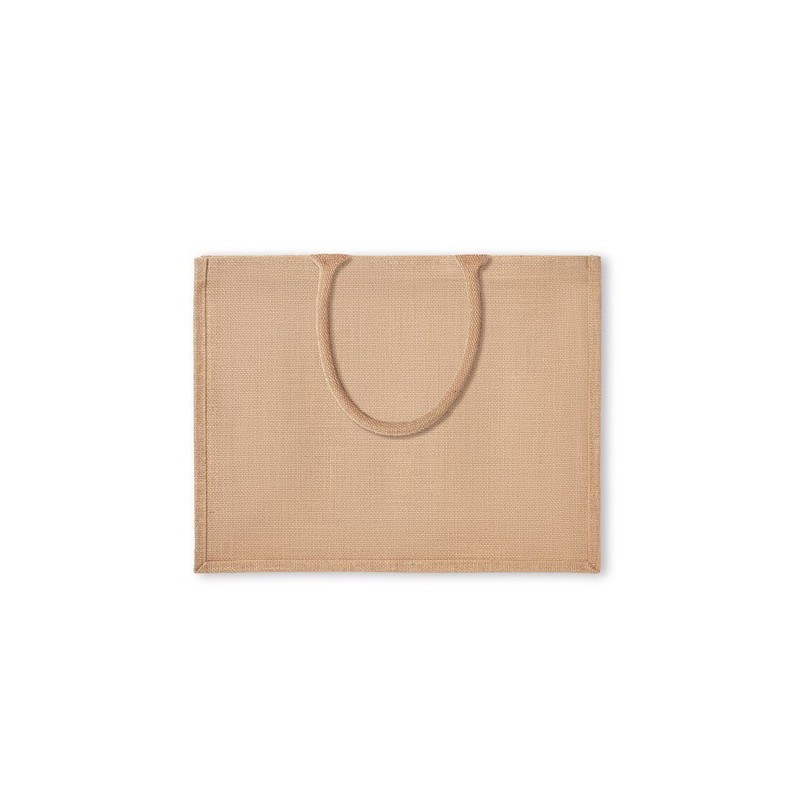 Sac shopping en jute personnalisable CAMPO DE FIORI Matières : jute Couleurs : beige cadeau entreprise pas cher