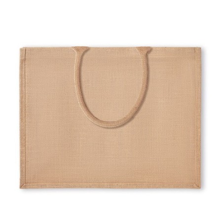 Sac shopping en jute personnalisable CAMPO DE FIORI Matières : jute Couleurs : beige cadeau entreprise pas cher