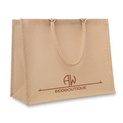 Sac shopping en jute personnalisable CAMPO DE FIORI Matières : jute Couleurs : beige goodies publicitaire événementiel