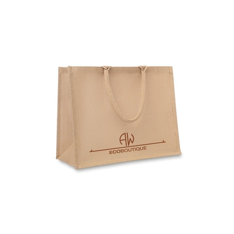Sac shopping en jute personnalisable CAMPO DE FIORI Matières : jute Couleurs : beige goodies publicitaire événementiel
