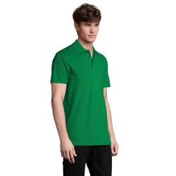 Polo Homme Personnalisé 210g Éco-responsable SPRING II Matières : coton Taille textile : XXL Couleurs : vert prairie impression 