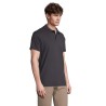 Polo Homme Personnalisé 210g Éco-responsable SPRING II Matières : coton Taille textile : M Couleurs : gris souris marquage laser